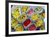 Flowers for Sale, Delhi, India, Asia-Balan Madhavan-Framed Premium Photographic Print