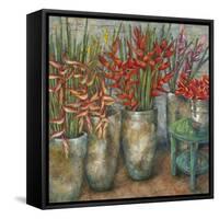 Flowers from Ubud-Wendy Wooden-Framed Stretched Canvas