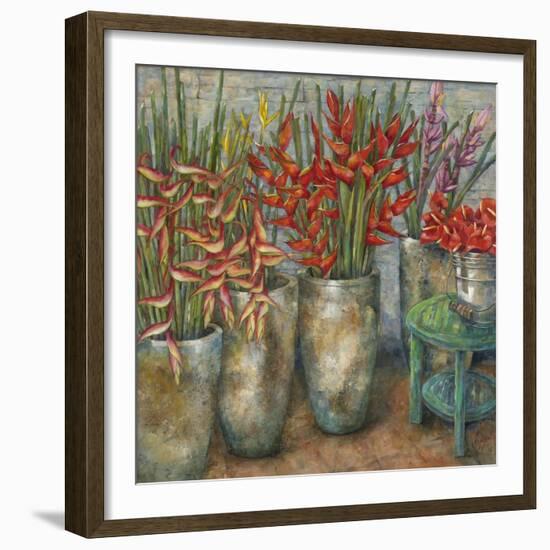 Flowers from Ubud-Wendy Wooden-Framed Giclee Print