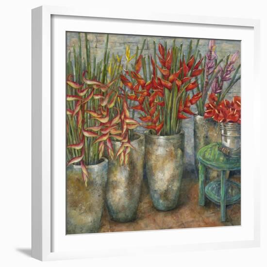 Flowers from Ubud-Wendy Wooden-Framed Giclee Print