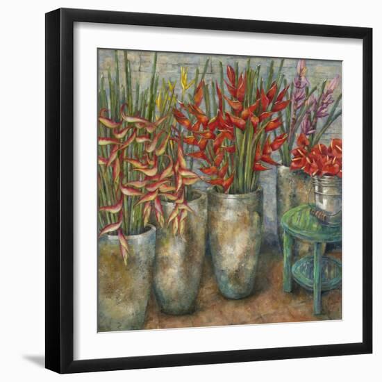 Flowers from Ubud-Wendy Wooden-Framed Giclee Print