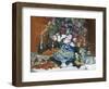 Flowers, Fruit and Champagne-Jean Francois Raffaelli-Framed Giclee Print