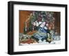 Flowers, Fruit and Champagne-Jean Francois Raffaelli-Framed Giclee Print