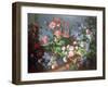 Flowers, Fruit with a Monkey and a Parrot-Jean-Baptiste Monnoyer-Framed Giclee Print