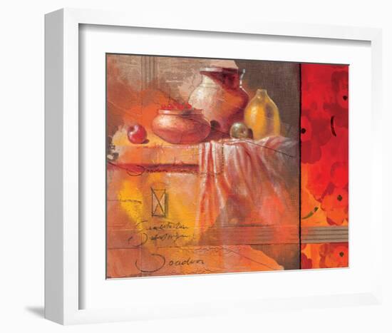 Flowers & Fruit-Joadoor-Framed Art Print