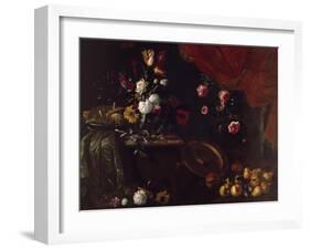 Flowers, Fruits and Sweets-Giuseppe Recco-Framed Giclee Print