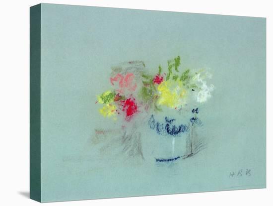 Flowers in a Blue and White Jar-Hercules Brabazon Brabazon-Stretched Canvas