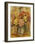 Flowers in a Blue and White Vase-Pierre-Auguste Renoir-Framed Giclee Print