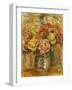 Flowers in a Blue and White Vase-Pierre-Auguste Renoir-Framed Giclee Print