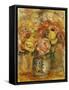 Flowers in a Blue and White Vase-Pierre-Auguste Renoir-Framed Stretched Canvas