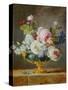 Flowers in a Blue Vase, 1782-Anne Vallayer-coster-Stretched Canvas