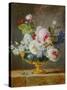 Flowers in a Blue Vase, 1782-Anne Vallayer-coster-Stretched Canvas