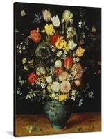 Flowers in a Blue Vase, about 1608-Jan Brueghel the Elder-Stretched Canvas