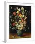 Flowers in a Blue Vase, about 1608-Jan Brueghel the Elder-Framed Giclee Print