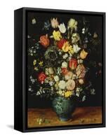 Flowers in a Blue Vase, about 1608-Jan Brueghel the Elder-Framed Stretched Canvas