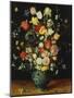 Flowers in a Blue Vase, about 1608-Jan Brueghel the Elder-Mounted Giclee Print