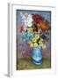 Flowers in a Blue Vase by Van Gogh-Vincent van Gogh-Framed Art Print