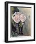 Flowers in a Blue Vase, C.1886-Paul Cézanne-Framed Giclee Print