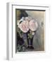 Flowers in a Blue Vase, C.1886-Paul Cézanne-Framed Giclee Print