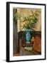 Flowers in a Blue Vase (Oil on Canvas)-John Northcote Nash-Framed Giclee Print