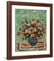 Flowers In A Blue Vase-Maurice Brazil Prendergast-Framed Art Print