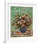 Flowers In A Blue Vase-Maurice Brazil Prendergast-Framed Art Print