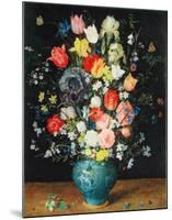 Flowers in a Blue Vase-Jan Brueghel the Elder-Mounted Collectable Print