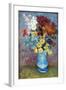 Flowers In a Blue Vase-Vincent van Gogh-Framed Art Print