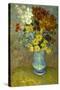 Flowers in a Blue Vase-Vincent van Gogh-Stretched Canvas