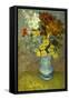 Flowers in a Blue Vase-Vincent van Gogh-Framed Stretched Canvas