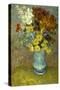 Flowers in a Blue Vase-Vincent van Gogh-Stretched Canvas