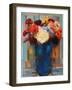 Flowers in a Blue Vase-Hooshang Khorasani-Framed Art Print