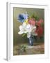 Flowers in a Blue Vase-Arantina Arendsen-Framed Giclee Print