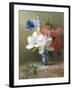 Flowers in a Blue Vase-Arantina Arendsen-Framed Giclee Print