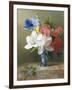 Flowers in a Blue Vase-Arantina Arendsen-Framed Premium Giclee Print