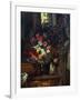 Flowers in a Blue Vase-Eugene Delacroix-Framed Giclee Print