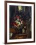 Flowers in a Blue Vase-Eugene Delacroix-Framed Giclee Print