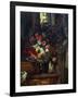 Flowers in a Blue Vase-Eugene Delacroix-Framed Giclee Print