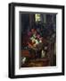 Flowers in a Blue Vase-Eugene Delacroix-Framed Giclee Print