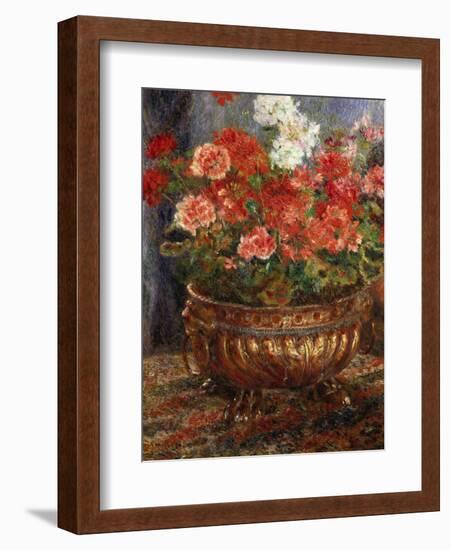 Flowers in a Brazen Vessel, 1880-Pierre-Auguste Renoir-Framed Giclee Print