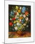 Flowers in a Brown Vase-Jan Brueghel the Elder-Mounted Collectable Print