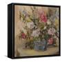 Flowers in a bucket-Miranda Legard-Framed Stretched Canvas