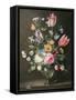 Flowers in a Glass Vase, 1663-Johannes Antonius van der Baren-Framed Stretched Canvas