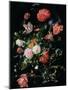 Flowers in a Glass Vase, C.1660-Jan Davidsz de Heem-Mounted Premium Giclee Print