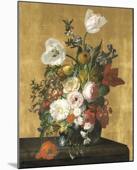 Flowers in a Glass Vase - Luxe-Rachel Ruysch-Mounted Giclee Print