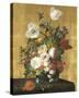 Flowers in a Glass Vase - Luxe-Rachel Ruysch-Stretched Canvas