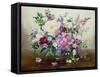 Flowers in a Glass Vase-Albert Williams-Framed Stretched Canvas
