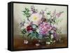 Flowers in a Glass Vase-Albert Williams-Framed Stretched Canvas