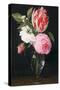 Flowers in a Glass Vase-Daniel Seghers-Stretched Canvas