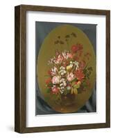 Flowers in a Glass Vase-Hans Goderis-Framed Giclee Print